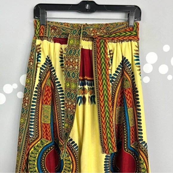 Kara Chic by NF Dashiki Maxi Skirt One Size African Print Cotton Boho Festival - Picture 8 of 11